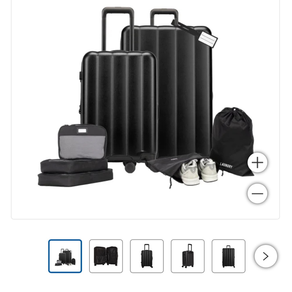Calpak Evry 8 Piece Black Luggage Set